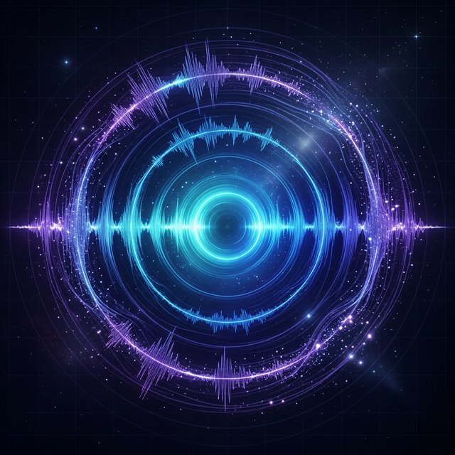 Speech output — sound waves visualizing natural voice synthesis